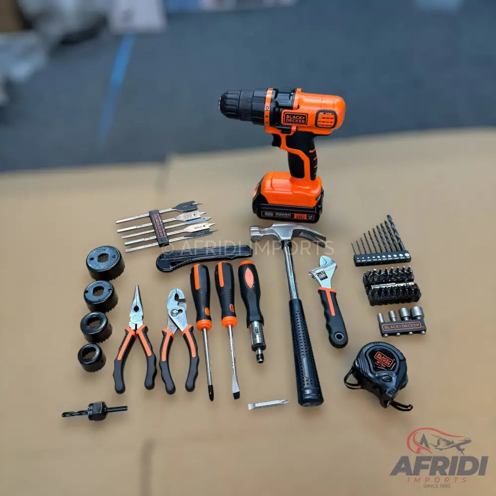 68 Piece Tool Kit & Drill Machine - Black+Decker
