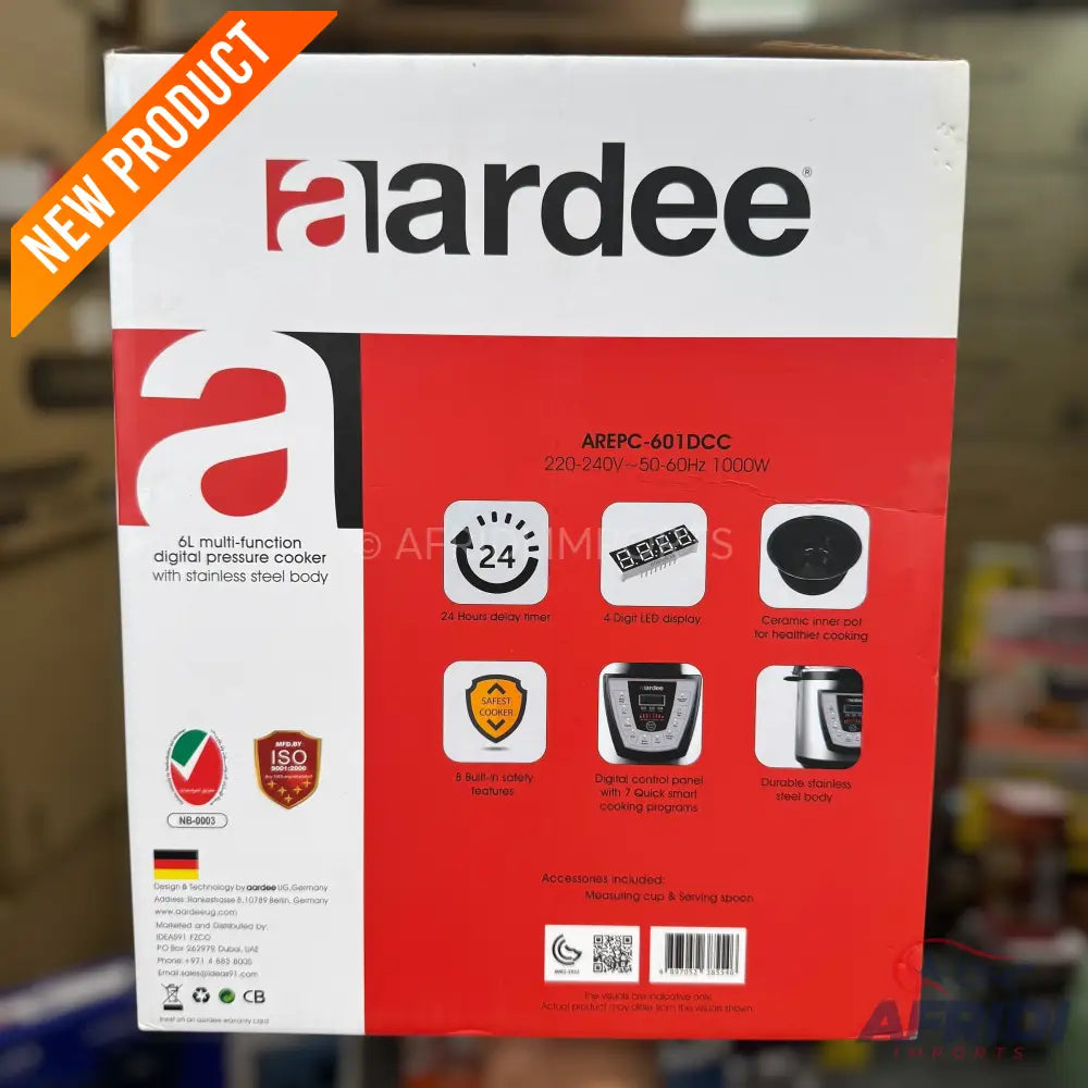 Ardee 6L Digital Electric Pressure Cooker