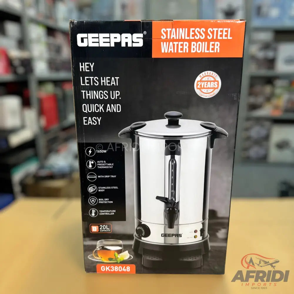 Geepas 20L Stainless Steel Water Boiler (2-Years Local Warranty)