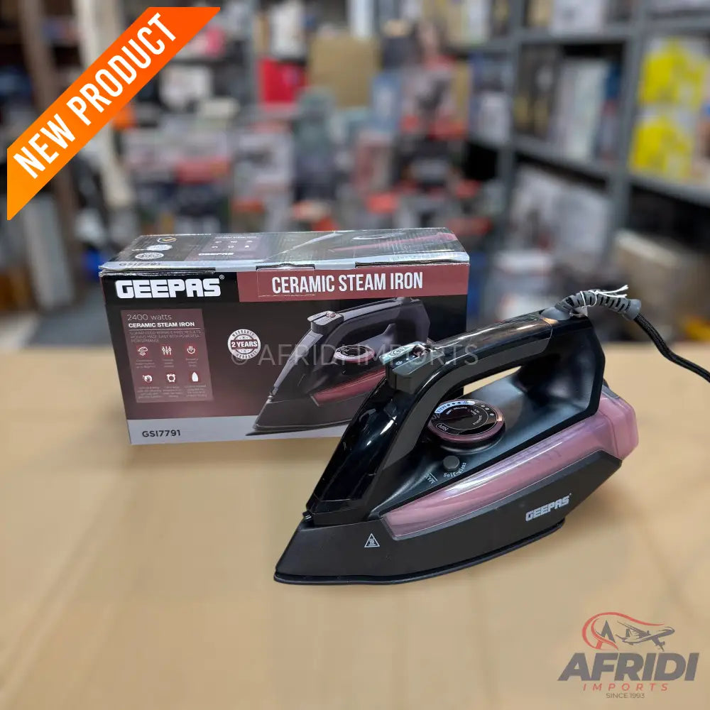 Geepas Ceramic Steam Iron || Original Product + 2-Year Local Warranty