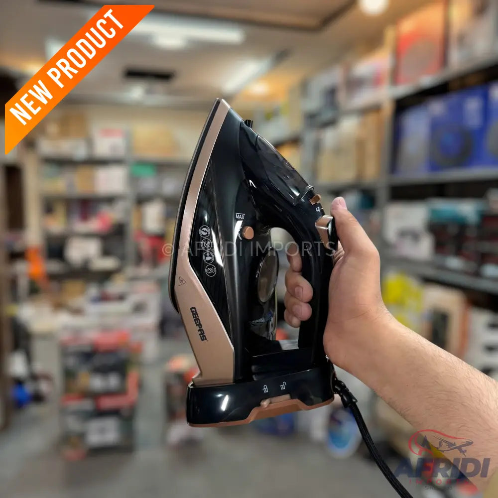 Geepas Cord & Cordless Ceramic Steam Iron || Original Product + 2-Year Local Warranty