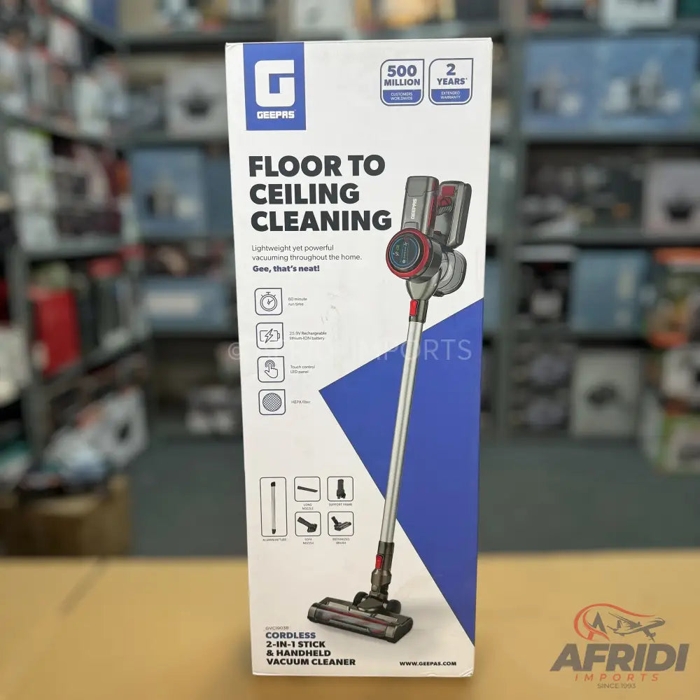 Geepas Cordless 2-in-1 Rechargeable Vacuum Cleaner - (2-Years Local Warranty)