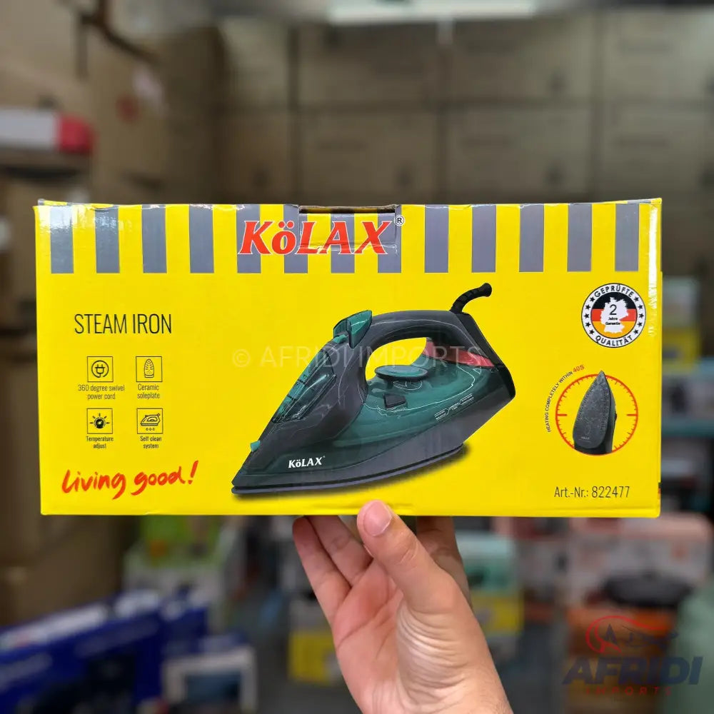 Kolax 2600W Ceramic Steam Iron 822477 - German Lot