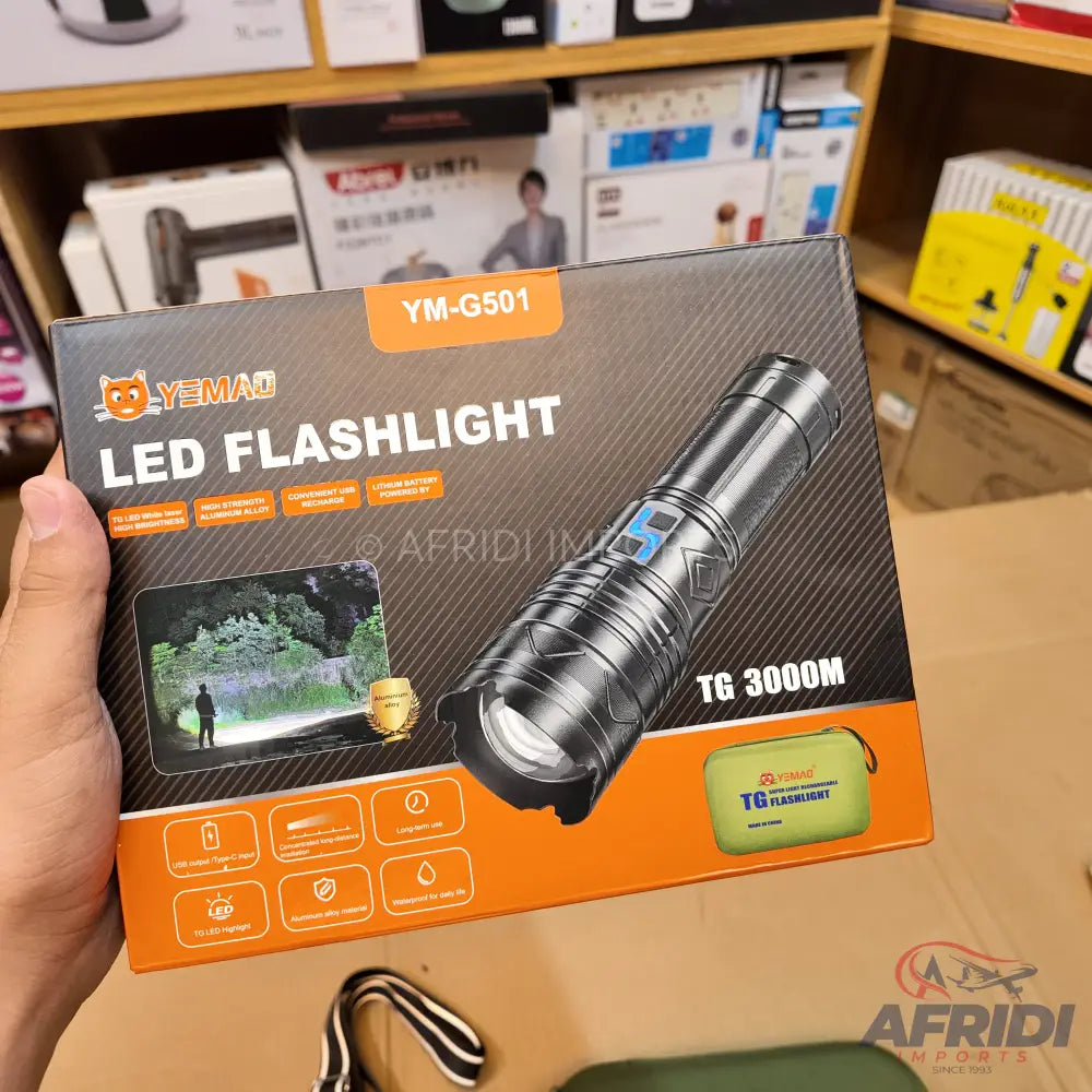 Lot Imported 1KM Range High Beem Flashlight YM-G501