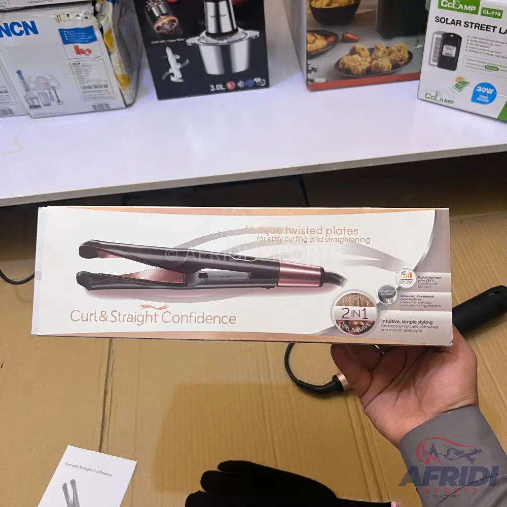 Lot Imported 2-in-1 Hair Straightener & Curler
