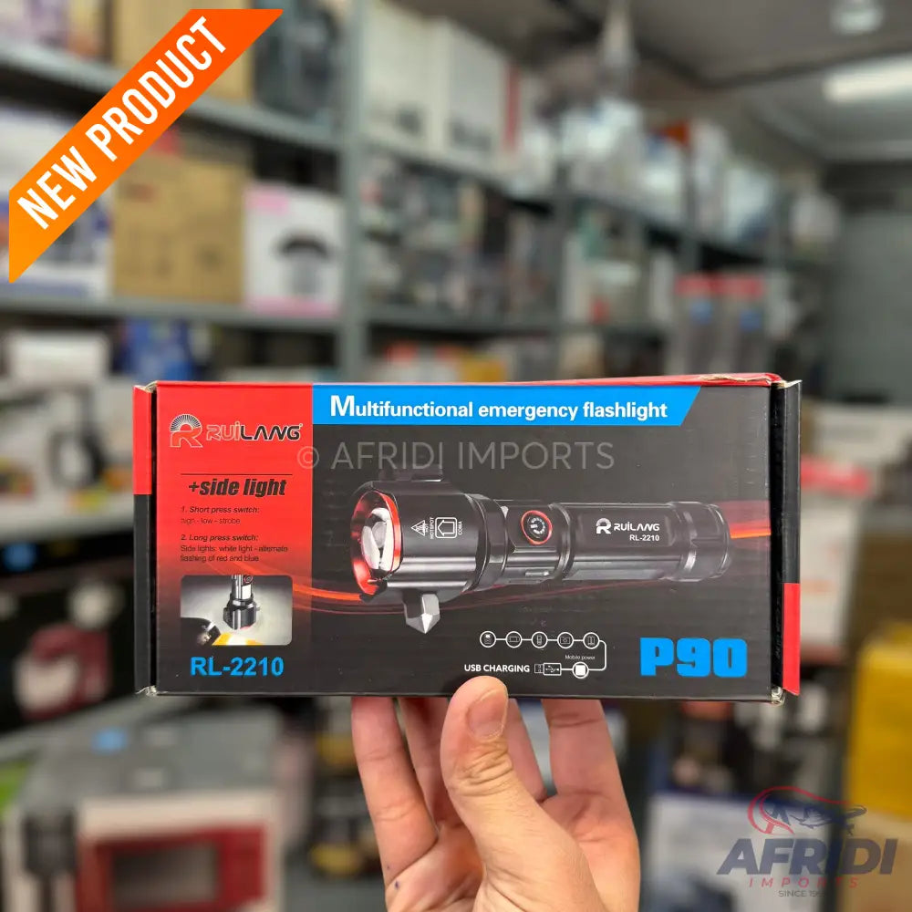 Lot Imported 5-in-1 Rechargeable Flashlight & PowerBank - 1KM Range