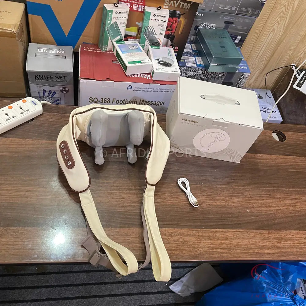 Lot Imported Neck & Shoulder Massager with Leater Cover
