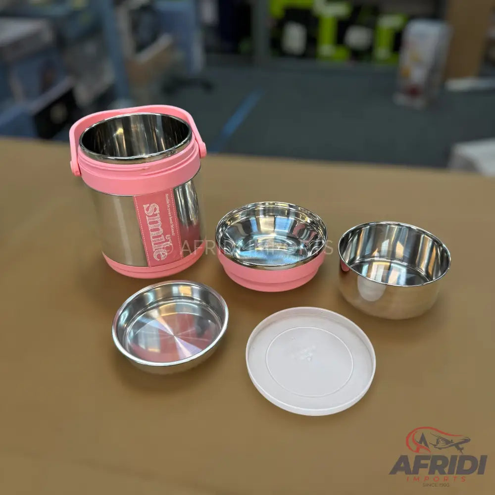 Smile 1.4L Stainless Steel Lunch Box