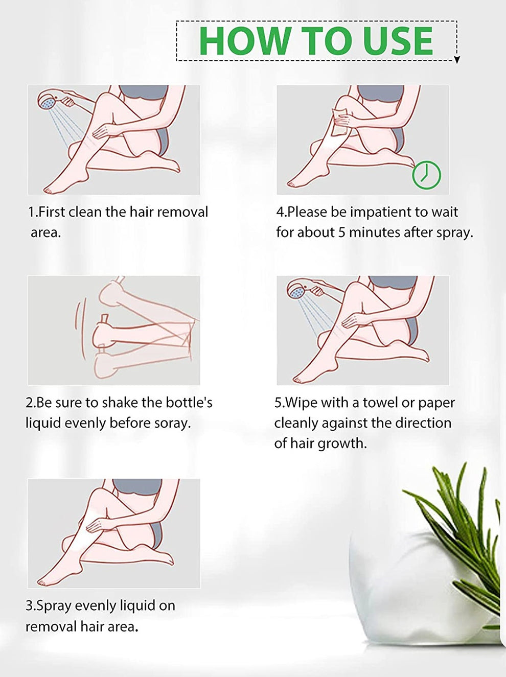 HEAVEN DOVE MOULT HAIR REMOVAL SPRAY || SMOTH CLEAN SKIN