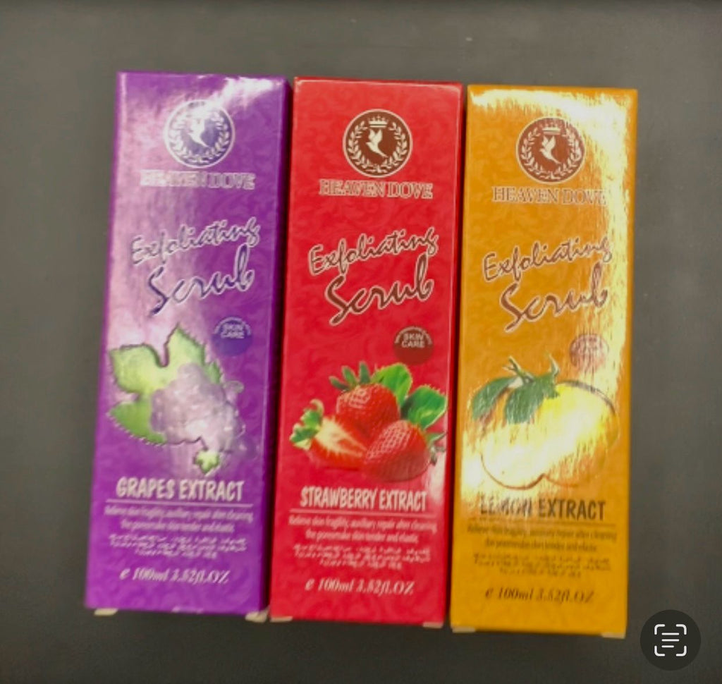 Heaven Dove Face Exfolaiting Scrub Strawberry Extract Nourishing and Moisturizing 100ml