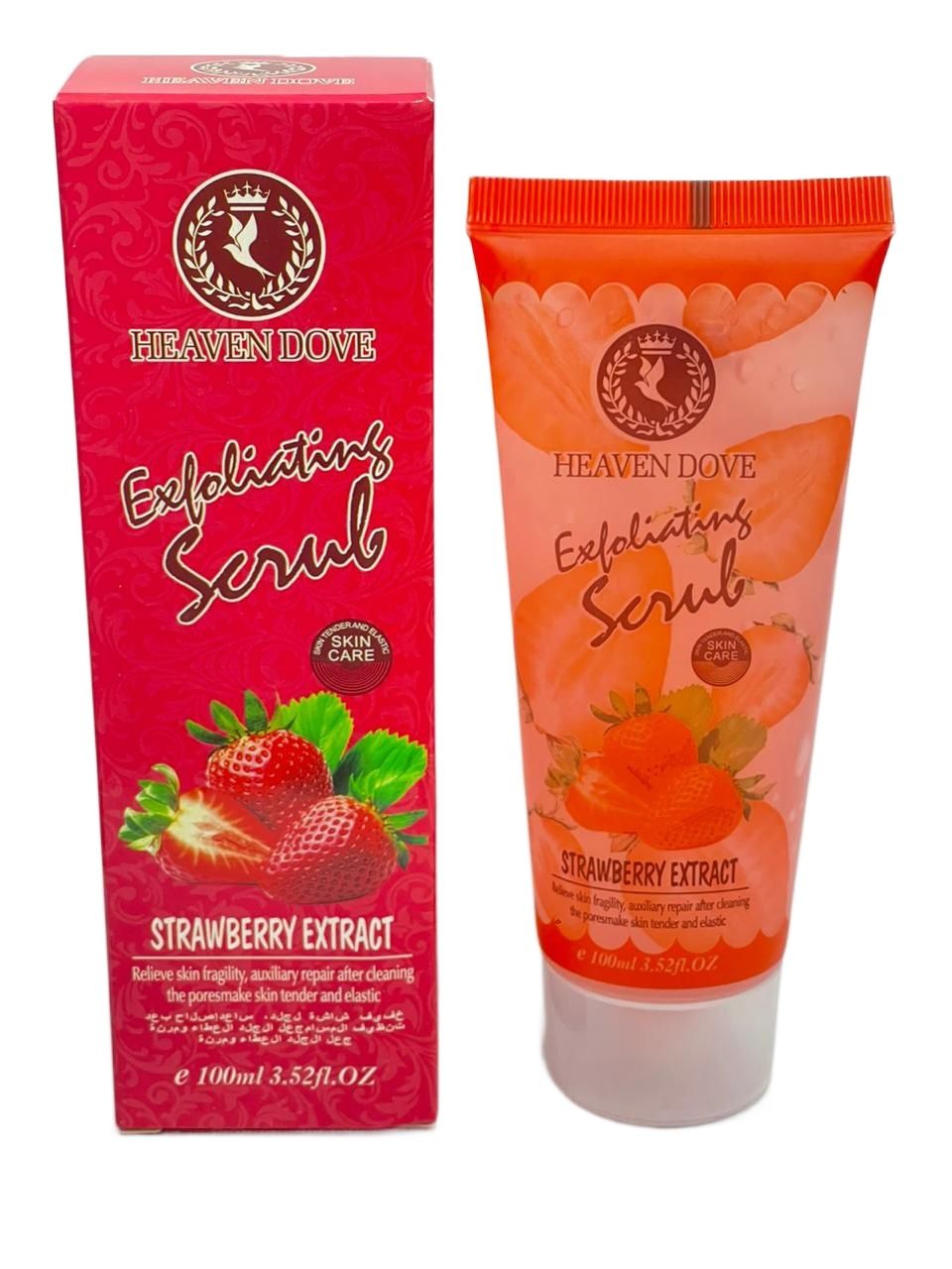 Heaven Dove Face Exfolaiting Scrub Strawberry Extract Nourishing and Moisturizing 100ml