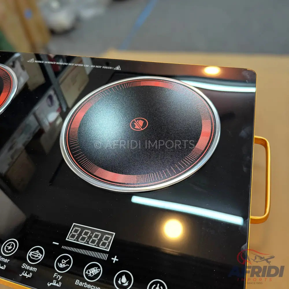 Double Burner Infrared Stove - Silver Crest German Lot