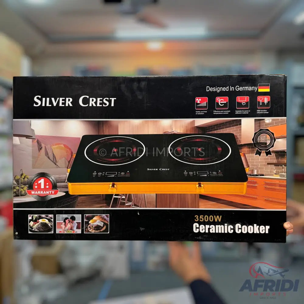 Double Burner Infrared Stove - Silver Crest German Lot