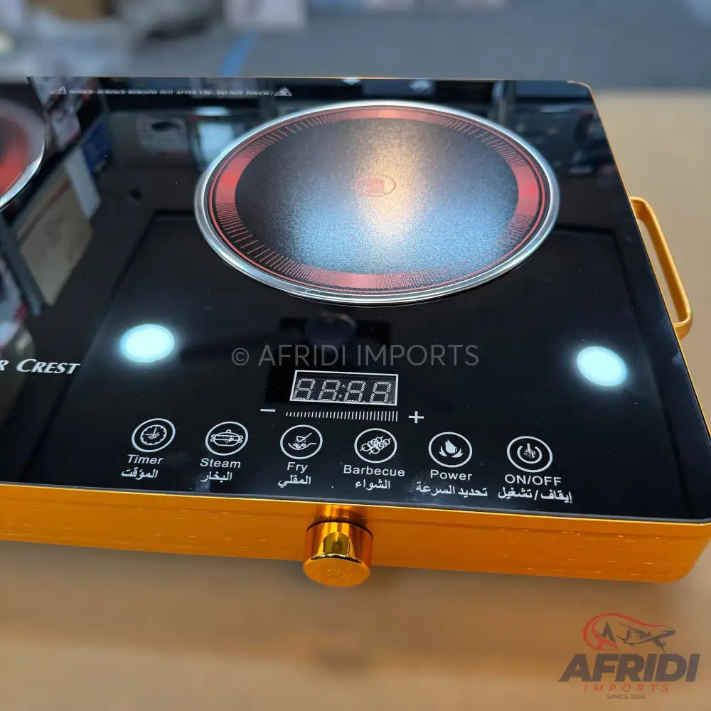 Double Burner Infrared Stove - Silver Crest German Lot