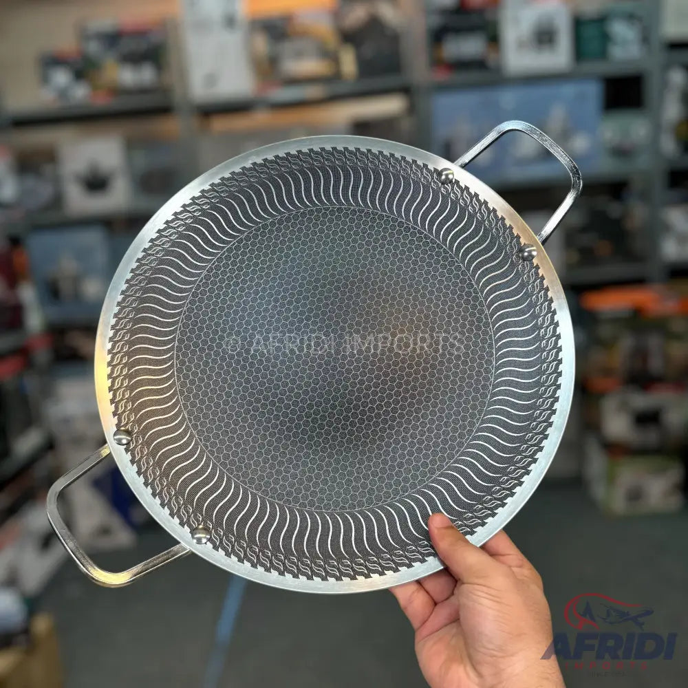 Dual Laser Crafted Honeycomb Tawa - Lot Imported
