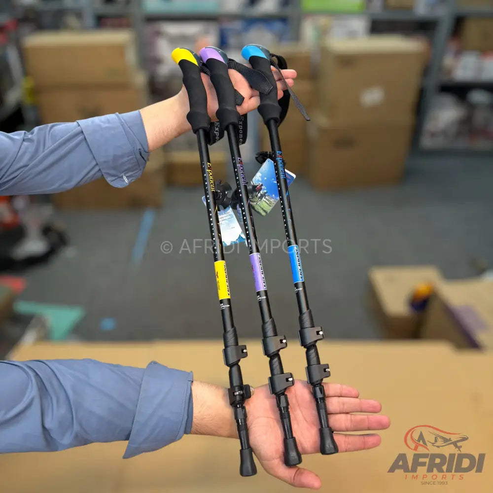 Folding Hiking Stick - Single piece - Random color