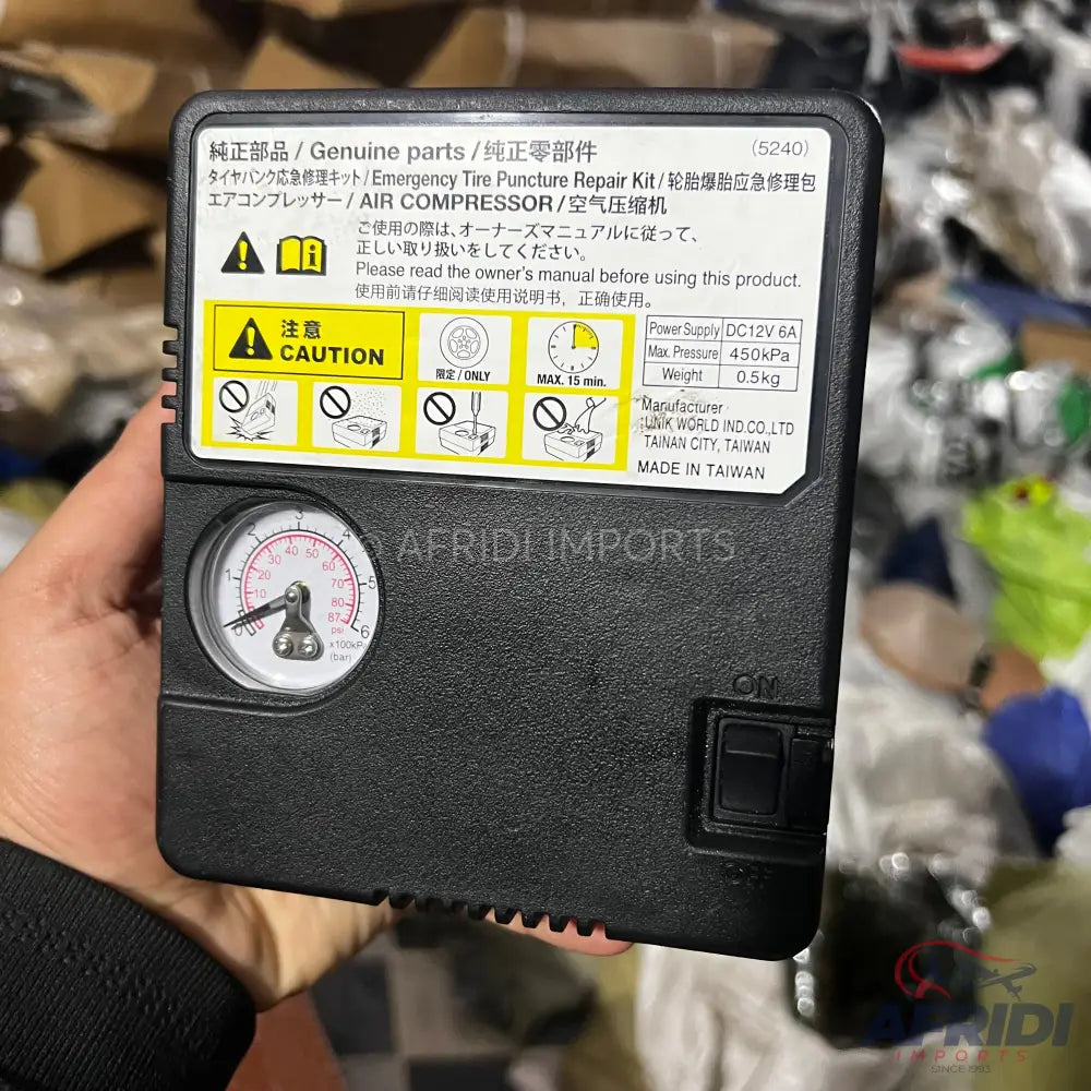 GENUINE TYRE INFLATOR Air Compressor - Made in Taiwan - Lot Import