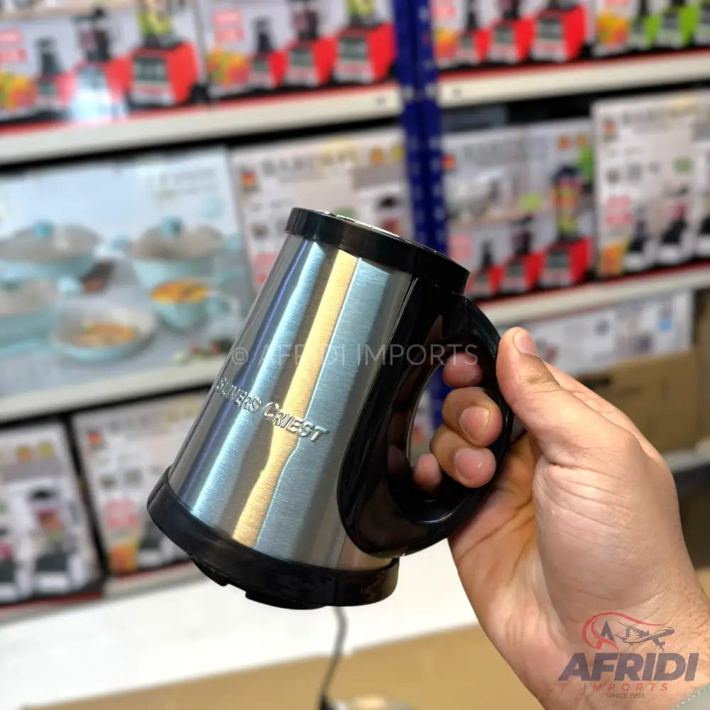 German Lot Imported Silver Crest 6-in-1 Chopper with Steel & Glass Bowl