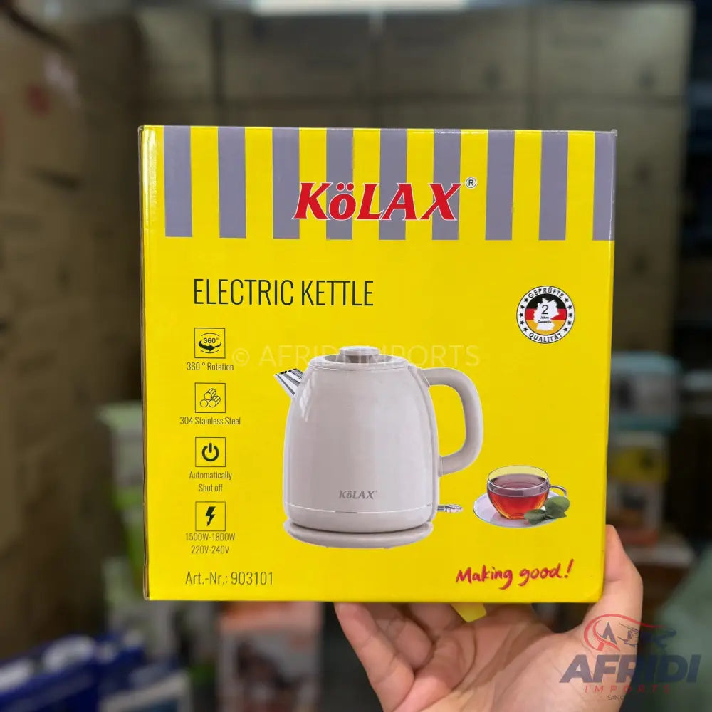 Kolax 2L White Electric Kettle - German Lot