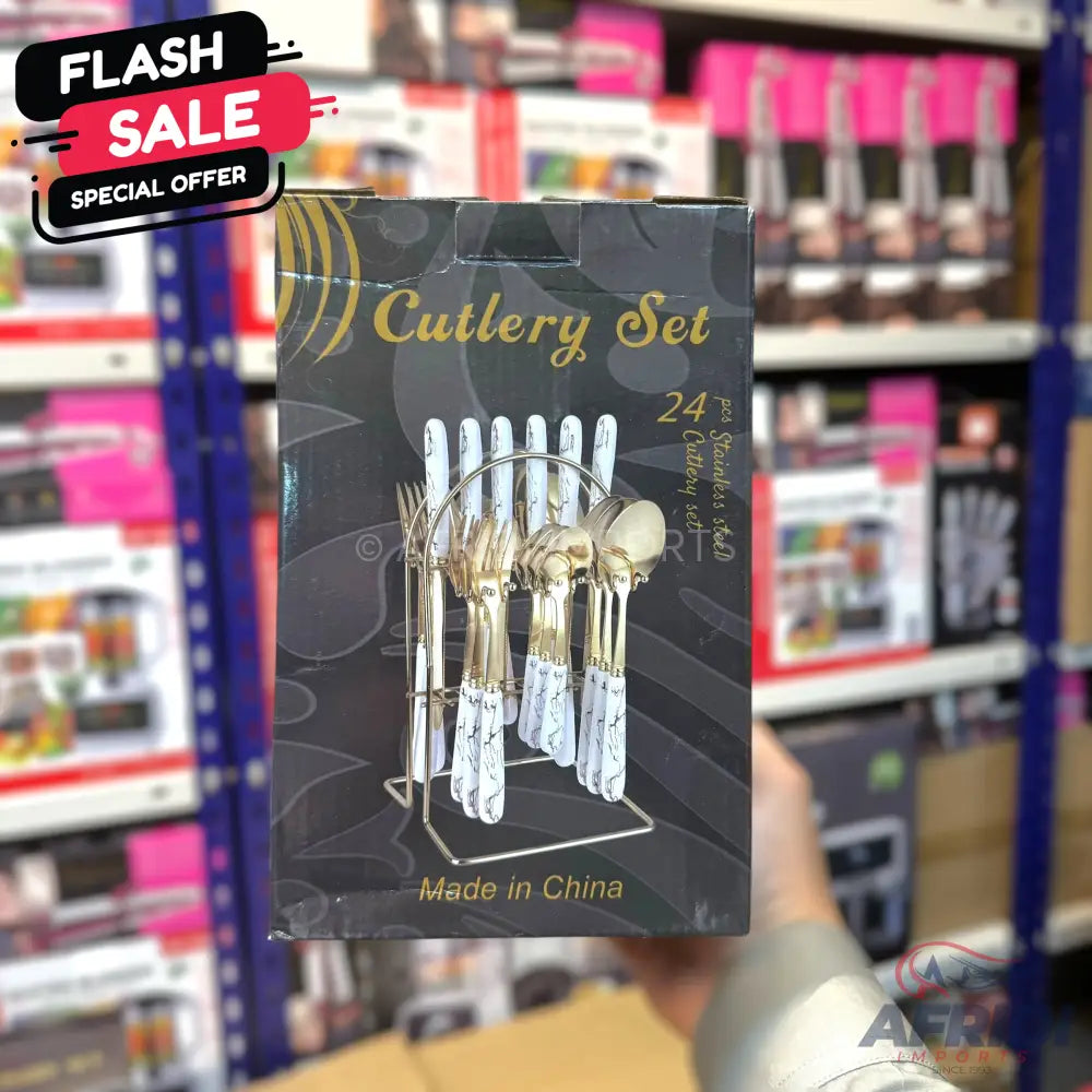 Lot Imported 24 Piece Cutlery Set 6 Person Set