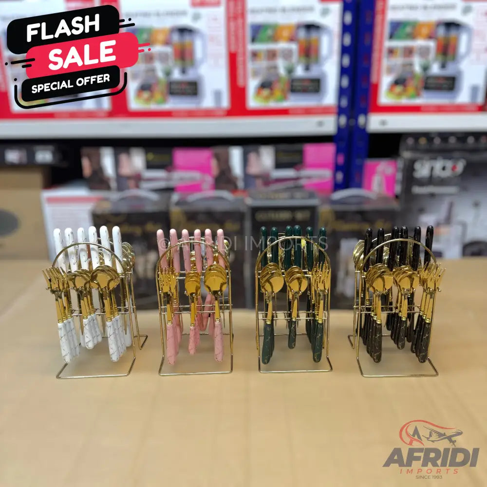 Lot Imported 24 Piece Cutlery Set 6 Person Set