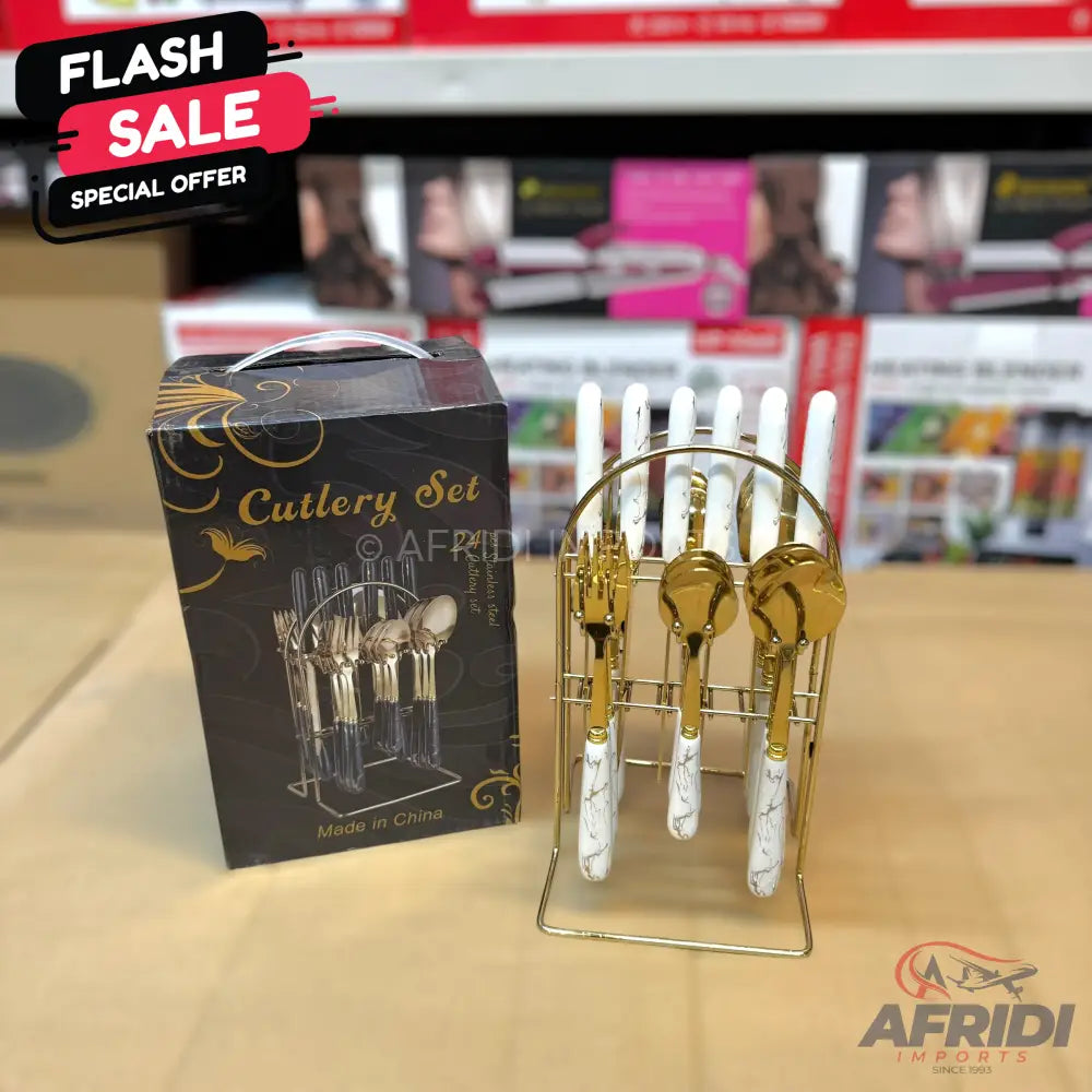 Lot Imported 24 Piece Cutlery Set 6 Person Set