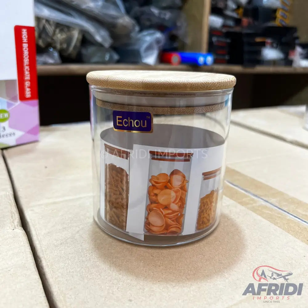 Lot Imported 3-in-1 Glass Jar Set