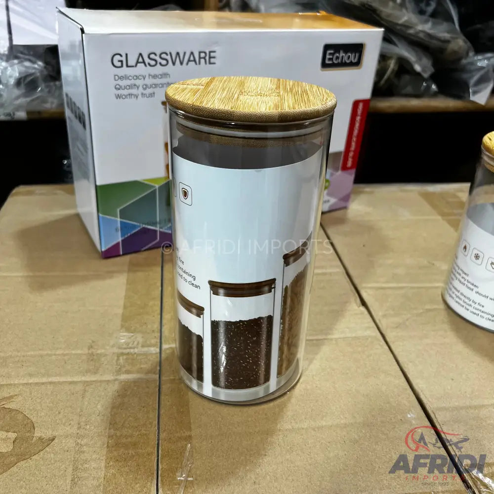 Lot Imported 3-in-1 Glass Jar Set