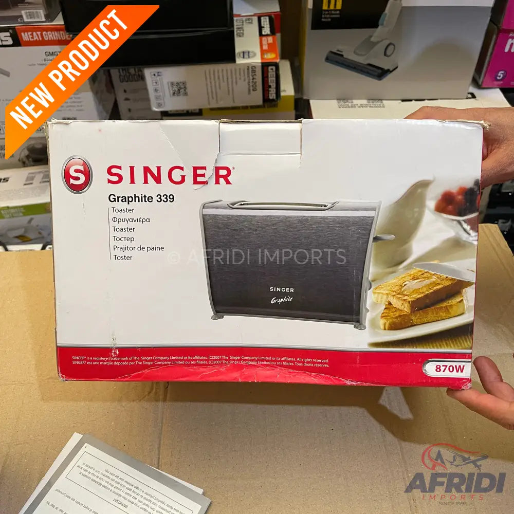 Lot Imported Singer Graphite SLice Toaster