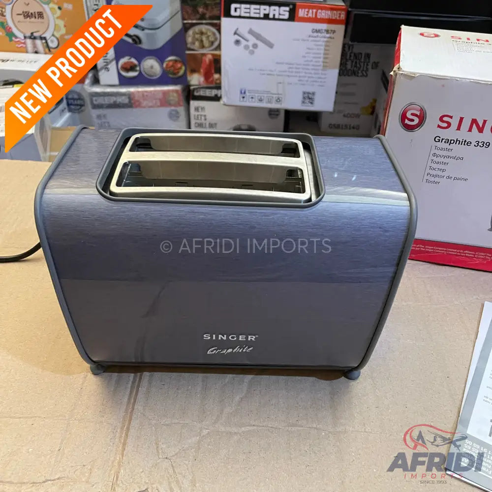 Lot Imported Singer Graphite SLice Toaster